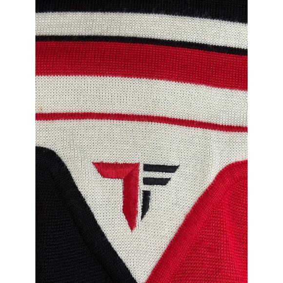 Vintage Tyrolia by HEAD Black Red White Ski sweater Size Small wool blend Men S - Picture 2 of 7